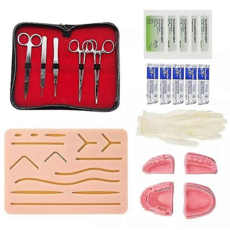 Tandtrådssats Hud Sutur Träningskit Kirurgisk Övningsset Läkare Tandläkarundervisning