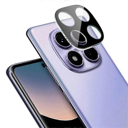 För Xiaomi Redmi Note 14 Pro 4G Kameralinsskydd WANLONFENG HD Full Svart Silkestryckt Lins