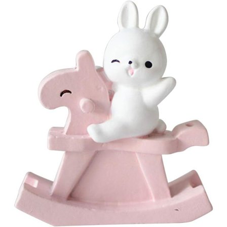 1 stk. Figur Cake Topper Resin Miniature Kanin Gyngemær