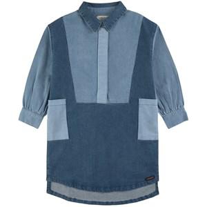 A Monday in Copenhagen Moonlight Blue Sanna Shirt Dress With Denim 8 Years - Dresses - 8 years - Blue - Mädchen