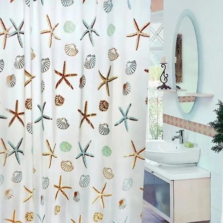 Badeværelsesforhæng med fortykket vandtæt og skimmelresistent bruseforhæng Peva holdbar badeværmsskærm med krog