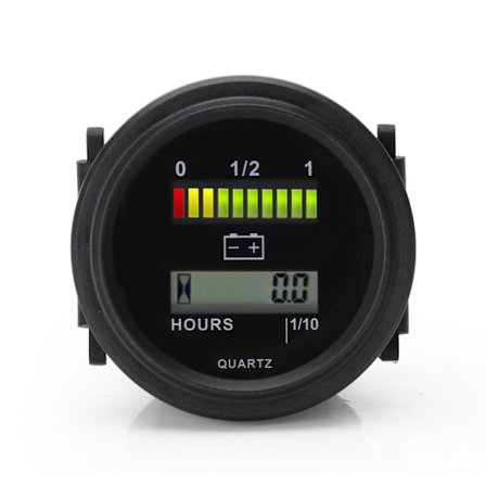 Digital LCD Timräknare med LED Batteriindikator Mätare 12V 24V 36V 48V 72V [DB]
