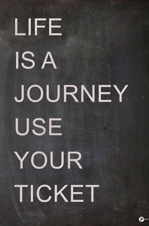 Malerifabrikken - Plakat Life is a journey - Hvid - Posters - Fra Homeroom