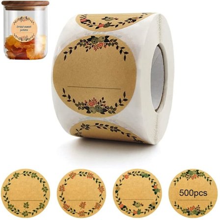 Selvklebende etikett, kan brukes til bokser, klær, kraftpapir