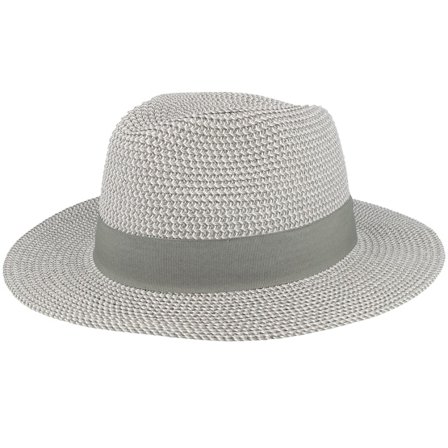Seeberger - Grau fedora Hut - Paper Straw Smoke Grey Fedora @ Hatstore