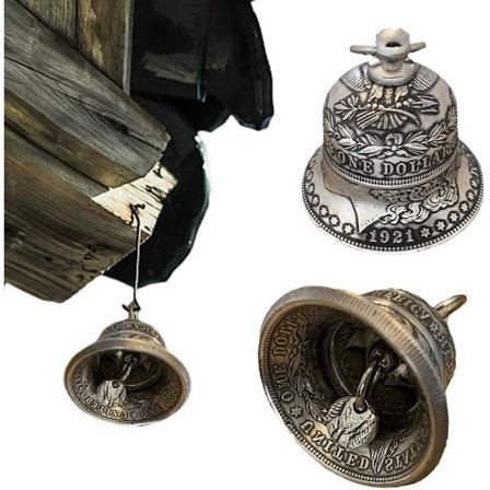 Morgan Silver Dollar Bell, Ny Morgan Silver Dollar Bell American Silver Coin Bells Samlarobjekt Halloween Dekoration Present
