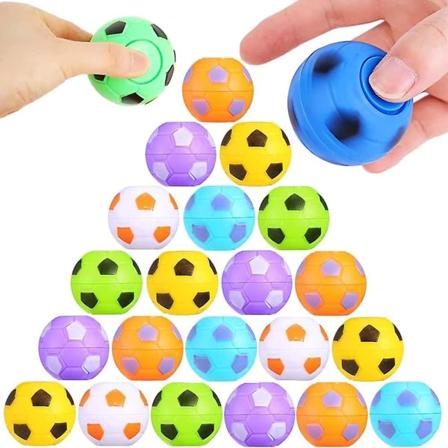 32 kpl Mini Fidget Spinner -jalkapalloleluja lapsille, jalkapallojuhlalahjat, lahjapussien täytteet, pyöritettävät jalkapallostress pallot 