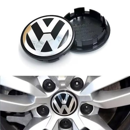 4-pack Volkswagen Navkapslar - Hjulnavemblem 56mm Silver Silver