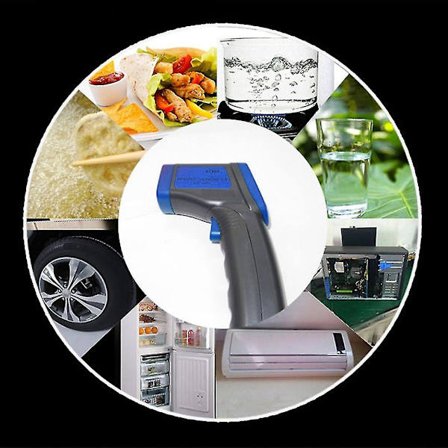 Digitaalinen ST+600 Infrapunalämpömittari LCD-näytöllä