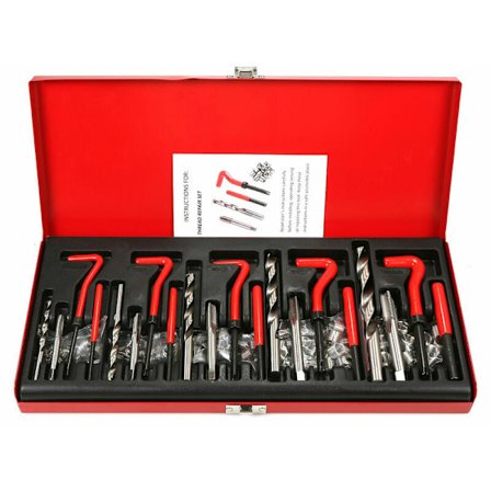 131pcs gängreparationsset M5 M6 Metric8 Metric10 M12 gängade verktyg Twist borr Model: 1 Kit