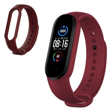 Xiaomi Mi Band 5 silikone urrem - Vinrød Red