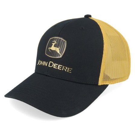 John Deere - Svart trucker Keps - Liquid Chrome Gold/Black Trucker @ Hatstore