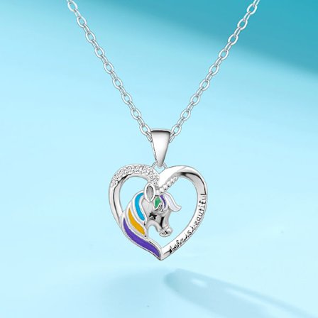 925 silver smycken enhörning halsband