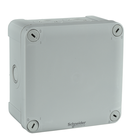 Schneider Electric ENN05085 Koblingsboks grå, knock-outs, utvendig 105 x 105 x 55 mm, Installasjonsmaterial
