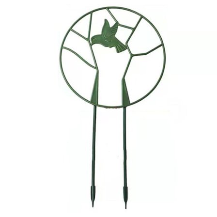 Fuglehave espalier til klatreplanter Rund plante espalier Jernstøtte ramme med rustfrit belægning Planter klatrestativ