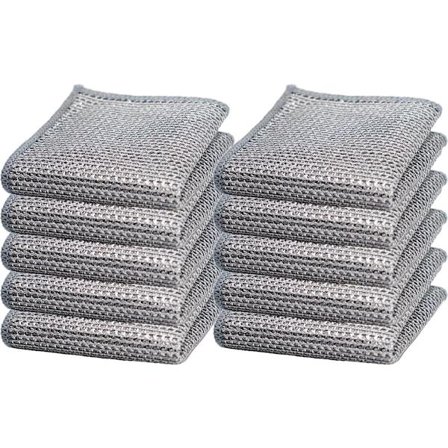 10 Ståluld Opvaskeskrubber Puder Ridsfaste Genanvendelige Køkkenrengøringspuder