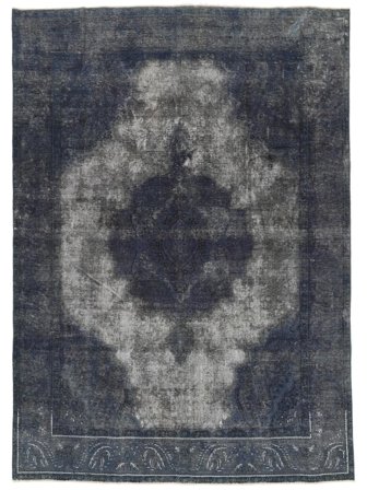 Colored Vintage Rug 238X332 Black/Dark Grey Wool, Persia