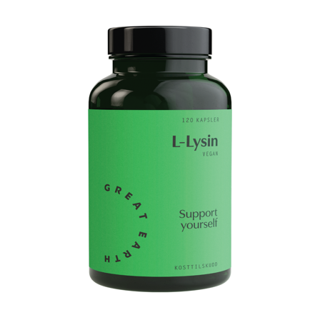 Great Earth L-Lysin kapsler, 120 stk.