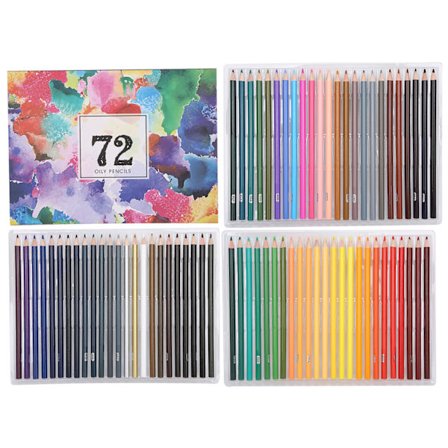72 stk. oliekridt sæt til voksne kunstnere farvelægning tegning skitse skygge kunstmaterialer
