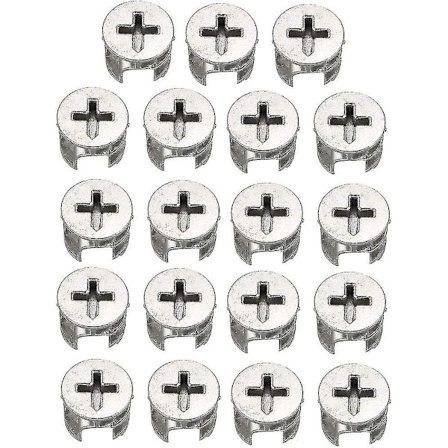 15 stk. møbel kamlås møtrik konnektorer fittings 15x12mm kompatibel skab skuffe garderobe panel samling