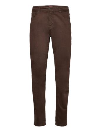 James Brushed 5-Pkt Slimmade Jeans Brun Morris
