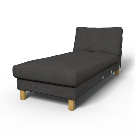 IKEA - Överdrag till Karlstad schäslong påbyggnadsdel, Espresso, Linne - Bemz