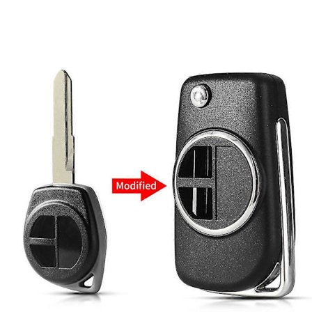 Muokattu, yhteensopiva Suzuki Swift Grand Vitara Alto SX4 -avaimenperän kuoren kanssa, kaukosäätimen kotelon vaihto HU133R/SZ11R terä auton 