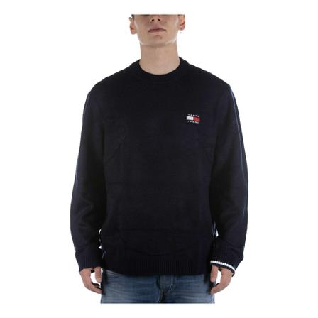 Tommy Hilfiger, Round-neck Knitwear Zwart, Heren, Maat:M