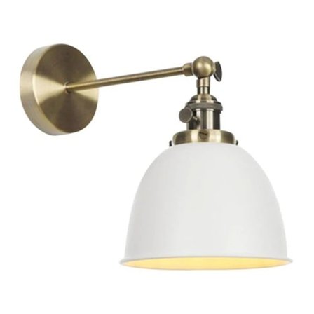 Moderne halvcirkelformet mini loftlampe med hvid metalskærm