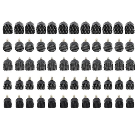 60 stk (5 forskjellige størrelser) Hæltupper til høye hæler, reparasjon, tapper, dybler, løfter, erstatning 509 600a 604a 604 606 TY