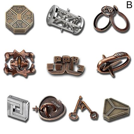 Klassiskt låspussel i metall, hjärngympa, IQ-test, intelligensspel för barn och vuxna (FMY)