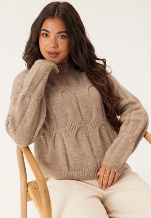 Pieces-Pcjenna Ls O-neck Cable Knit-XL
