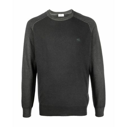 Etro Round-neck Knitwear , Zwart , Heren , Maat: L Truien & Vesten
