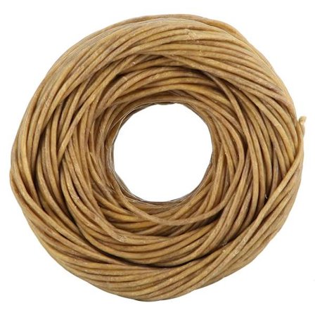 Fibervæge Naturlig Bivoks Stearinlys Væge DIY 200 Fod Duftende Stearinlys Væge (Mørk)