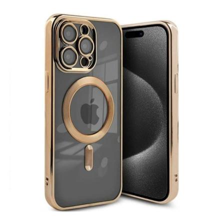 Luxury Mobilskal med Magsafe iPhone 15 Pro - Guld Gold