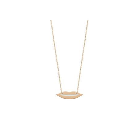 Ginette NY Mini French Kiss chain and pendant necklace Pink, Dame Halskæder, Størrelse: ONE Size