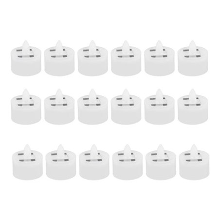 18 stycken solcellsdrivna te-ljus med flamlöst LED, vattentäta, uppladdningsbara ljus (1,5 x 1,4