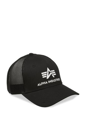 Basic Trucker Cap Accessories Headwear Caps Svart Alpha Industries