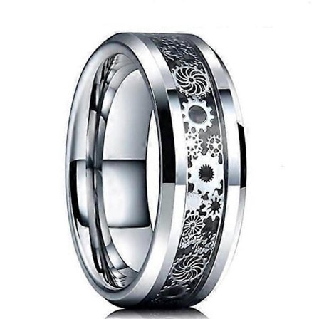 2 st Steampunk Rostfritt Stål Tandring Män Kvinnor Gåvor-10