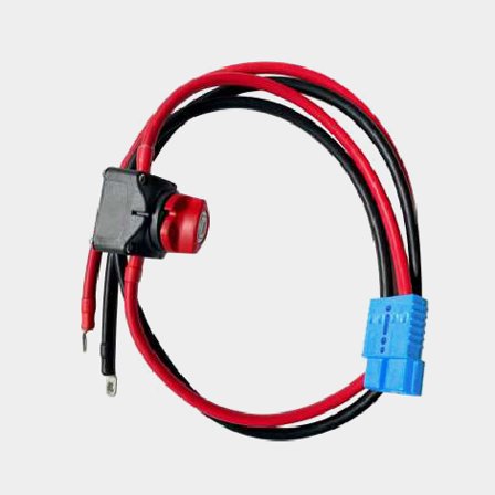 Battery cables for external battery ePropulsion, 1.5 meter, with switch, fits Spirit 1.0 PLUS / EVO
