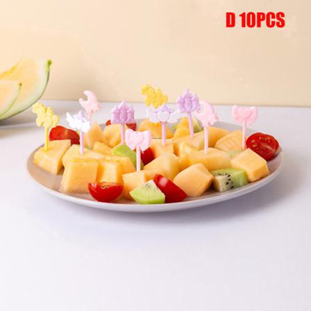 6/8/10 St/ Set Mini Plast Fruktgaffel Dessert Tandpetare Bento
