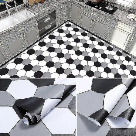 Selvklebende gulv vanntett sklisikker baderom kjøkken stue tykk og slitesterk - Perfet