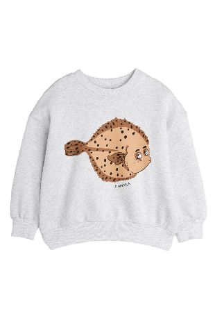 Mini Rodini Flundra Sweatshirt Hoodies & sweatshirts Unisex Grå 104/110