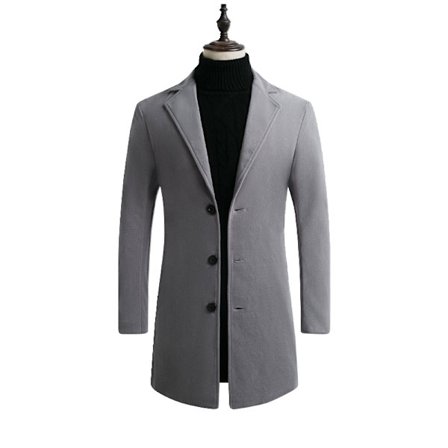 Miesten villasekoitetakki, slim fit, topcoat
