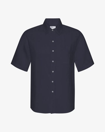 Linen SS Shirt - Navy Blue - Male - S