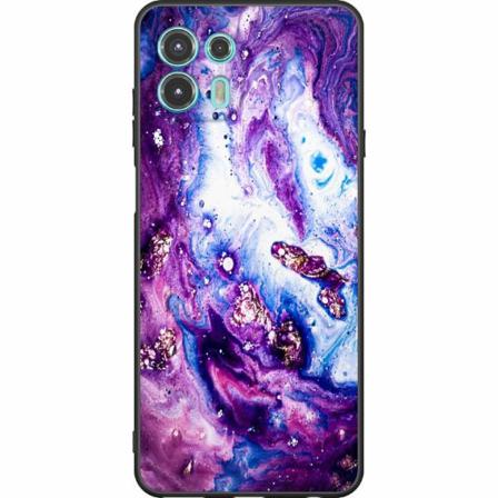 Motorola Edge 20 Lite Svart Skal Lila