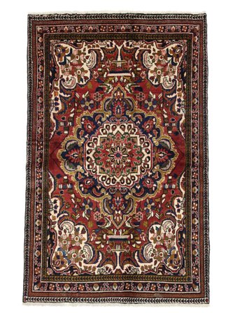 Hamadan Rug Hand Knotted 122X198