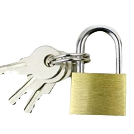 Massivt mässingshänglås med nyckel, litet hänglås med nyckel, förvaringslåsbygel för skåp utomhus inomhusbruk