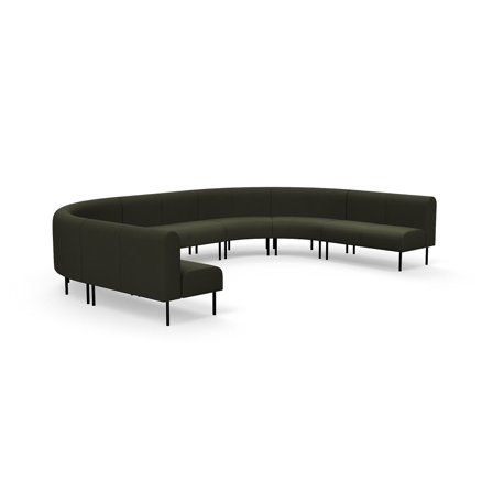 Sofa VARIETY, U-Form, Stoff Blues CSII, olive