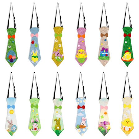 Nyt justerbart påske-slips til børn og voksne: perfekt til festdekorationer.